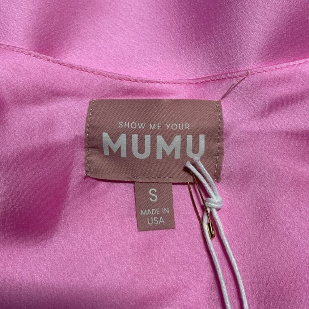 Show Me Your Mumu Elegant Pink Luxe Jasmine Mini Dress Size S - Picture 4 of 6